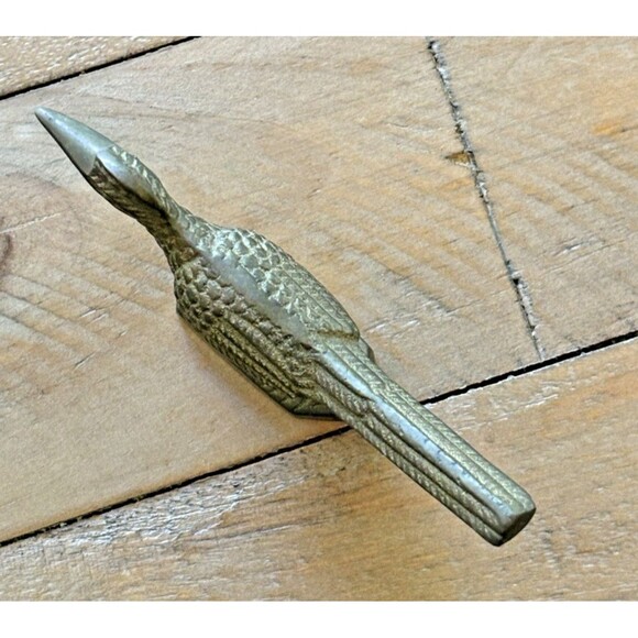Vintage MCM Brass Road Runner Bird Figurine 4 Inches - Picture 10 of 10